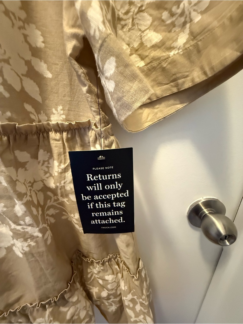 Tuckernuck Beige Floral Embroidered Tiered Dress - Picture 3 of 3